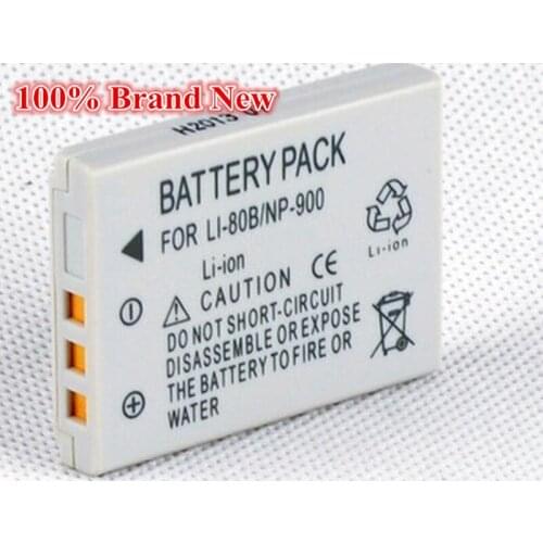 900mah 100% brand new Replacement Camera Battery For Olympus Li80B Li-80B NP-900 T100 X960 T-100 X-960 DC-5080 DC C500 DC E43