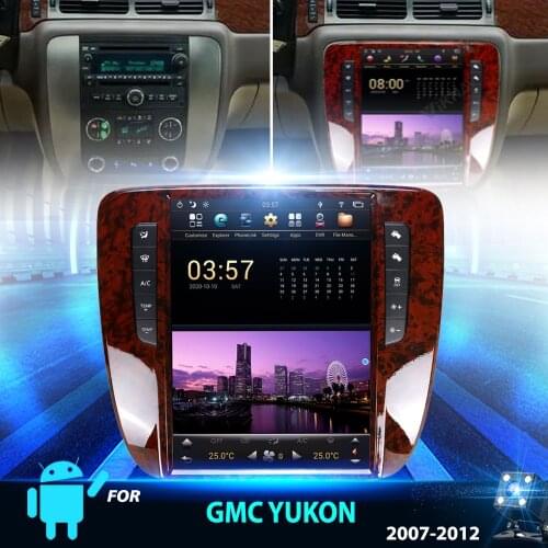 2din PX6 Android car Radio for GMC Yukon/ Chevrolet Tahoe silverado 2007-2012 car stereo auto radio DVD Tesla screen head unit