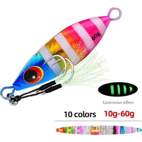 1PC 10G-60G Spoon Jig Fishing Lure Fishing Jigs Saltwater Lures Metal Bass Jig Isca Artificial Fake Fish Glitter Holographic