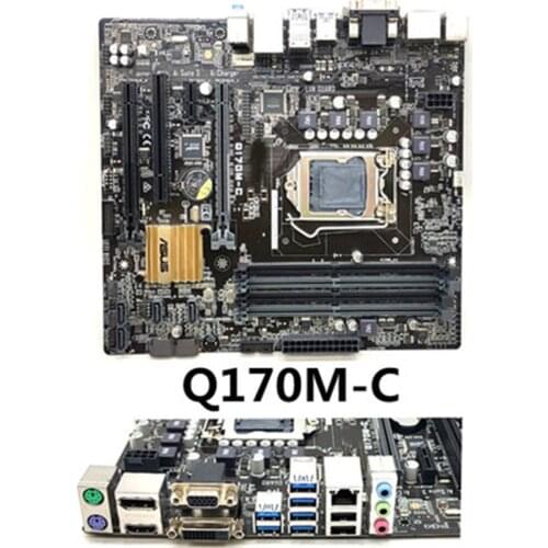 For ASUS Q170M-C Micro ATX Motherboard Socket LGA 1151 DDR4