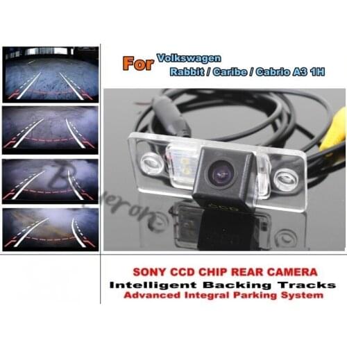 For Volkswagen VW Rabbit Caribe Cabrio A3 1H Intelligent Car Parking Camera Dynamic Tragectory Rear View Camera CCD Night Vision