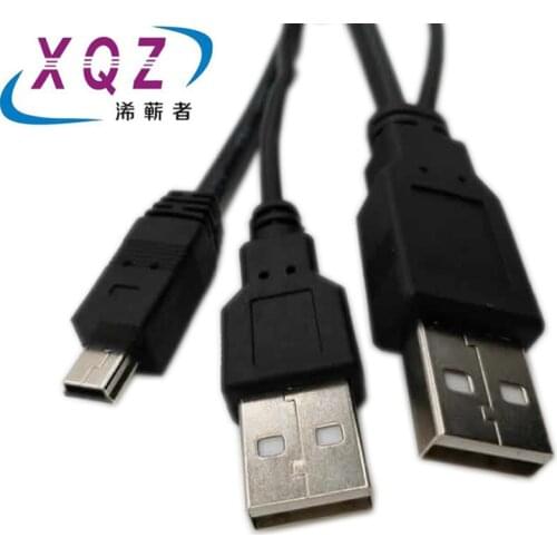 USB 2.0 HDD cable USB to miniUSB USB to V3 for harddisk Double USB to V3 cable USB2.0 to T shape cable black USB harddisk cable