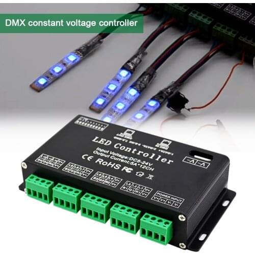 Dmx Decoder Led Strip Controller Dc5v-24v 12 Channel Rgb Dmx 512 Led Controller Dmx Decoder Home Light Dimmer Driver