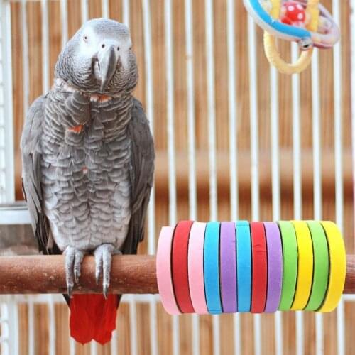 12Pcs Creative Parrot Biting Circle Bite-resistant Entertainment Paper Creative Bird Toy for Pet Bird Toys Accessories Supplies