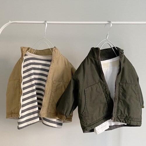 2020 Winter Hot Fashion Classic Wash Zipper Tooling Parent-Child Jacket winter coat baby boy clothes