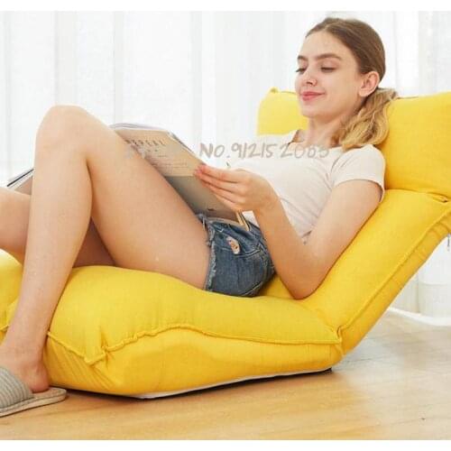 Lazy sofa Japanese tatami single small bedroom bed bay window balcony backrest chair removable and washable folding