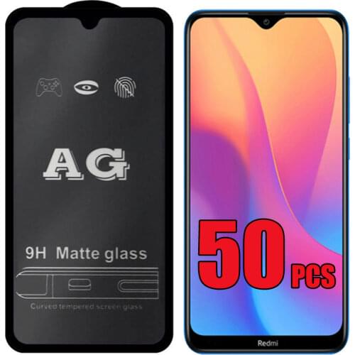 50pcs AG Matte Tempered Glass Full Cover Guard Flim Screen Protector For Xiaomi Redmi Note 10 Pro Max 10S 9 9S 9A 9C 9T 8 8A 8T