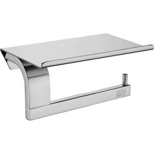 Stainless steel flat roll holder, toilet paper towel holder, paper towel hook, mobile phone rack, bathroom hardware pen JU31213