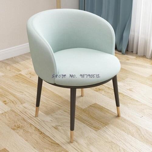Nordic minimalist reception negotiation chair light luxury creative ins net red computer makeup stool backrest home adult dining