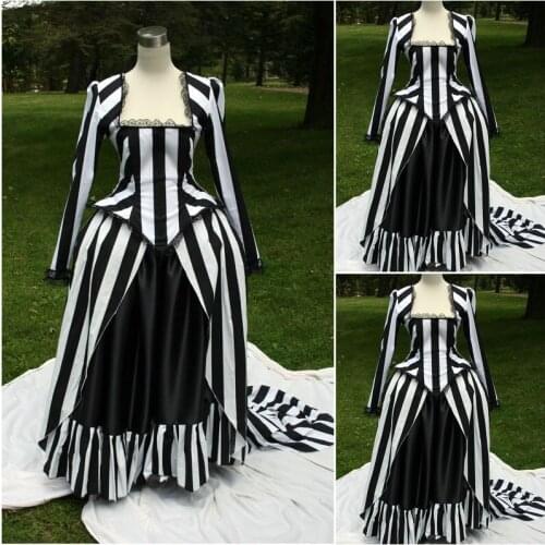 2017 New!elegant Vintage Victorian Gothic/Civil War Renaissance dress Ball Gown Dress Halloween dresses US 4-16 C-003