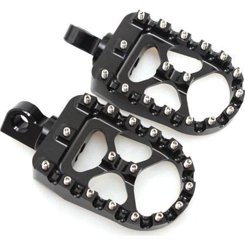 MX Style Footpeg Footrest Foot Peg Rests Pedal For Harley Davidson Dyna Softail Road King Sportster 883 1200 CVO Fat Boy