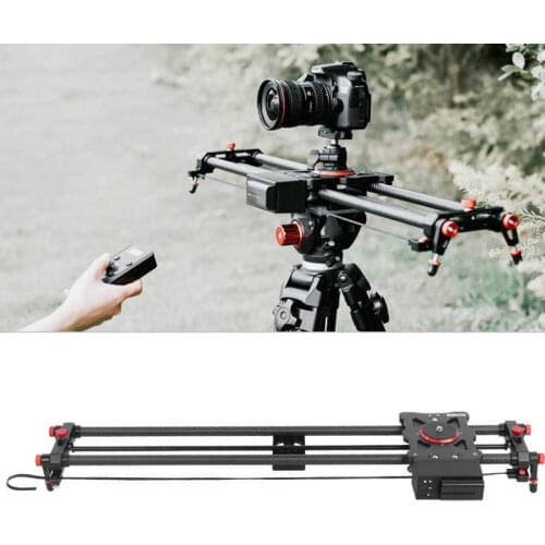 YELANGU L80RC Camera Slider 80CM Sliding Rail Motorized Remote Control Carbon Fiber Track Powerful Motor 2.5kg for DSLR SLR