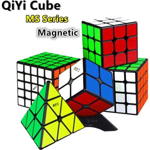 Qiyi Ms Series 3x3x3 Magnetic Magic Cube Pyramid 4x4x4 Magnets Puzzle Cubes Stickerless 2x2x2 Speed Cube 5x5x5 Toys For Children