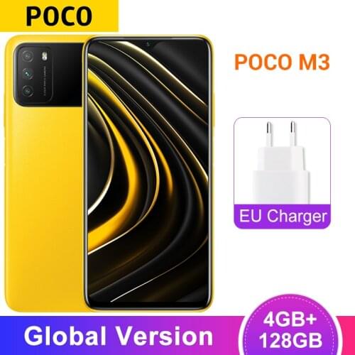 Global Version POCO M3 Smartphone Snapdragon 662 Octa Core 4GB RAM 128GB ROM 6000mAh Battery 48MP Camera Mobile Phone