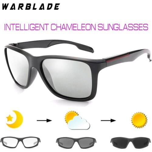 2018 Brand Photochromic Sunglasses Men Polarized Chameleon Discoloration Sun Glasses For Men Fashion Square Driving Accessories