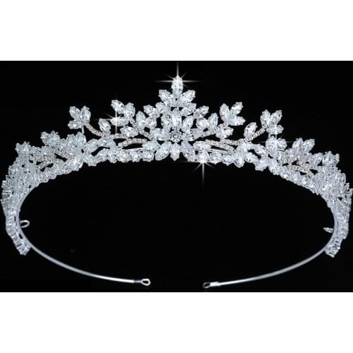 Tiaras and Crown HADIYANA Temperament Got Enagaged Wedding Bride Hair Accessories Party Girl Gift Zircon BC5523 Corona Princesa