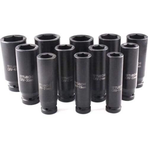 One Pcs 1/2" Lengthen 120mm Pneumatic Socket Head Metric Deep Wall Air Adapter Impact Socket Bit Auto Repair Wrench Tool