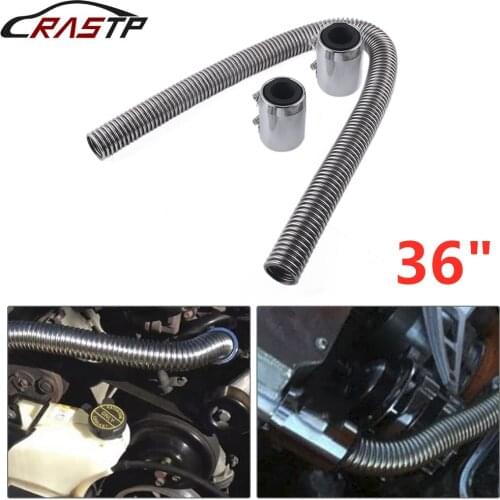Universal Flexible Car Stainless Steel Radiator Flex Coolant Water Hose Kit With Caps Radiator Cover Anti-corrosion RS-RC001-93