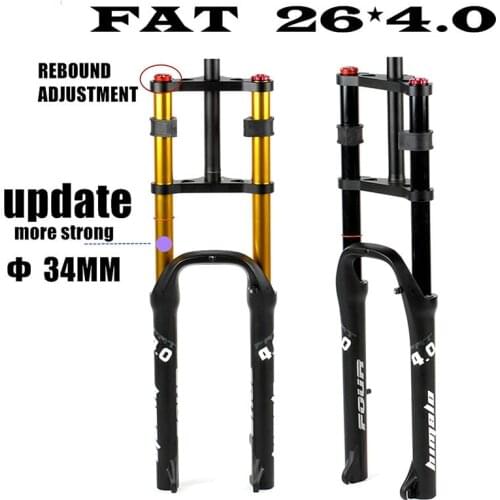Double Shoulder Fat Bicycle Fork HIMALO Rebound Adjustment Fat 26" 4.0" Air Fork MTB Moutain Bike 26inch 135mm Magnesium