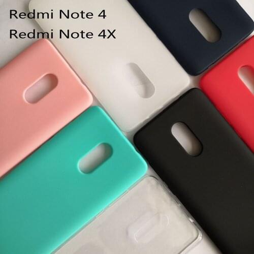 Xiaomi Redmi Note 4 golbal Matte Candy Solid color Silicone TPU soft case for Redmi Note 4X Ultra thin cover case