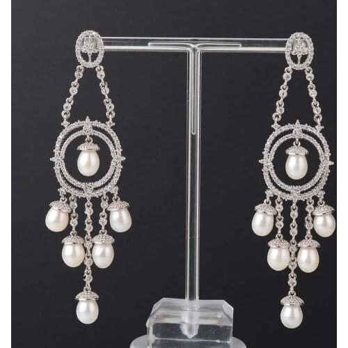 Womens Top Grade Beauty Jewelry Freshwater Pearl Earring