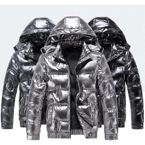 2021 Winter Parkas Thick Teenager Students Bright Surface Winter Warm Coat Cotton padded Personalized Hooded Warm Cotton Jacket