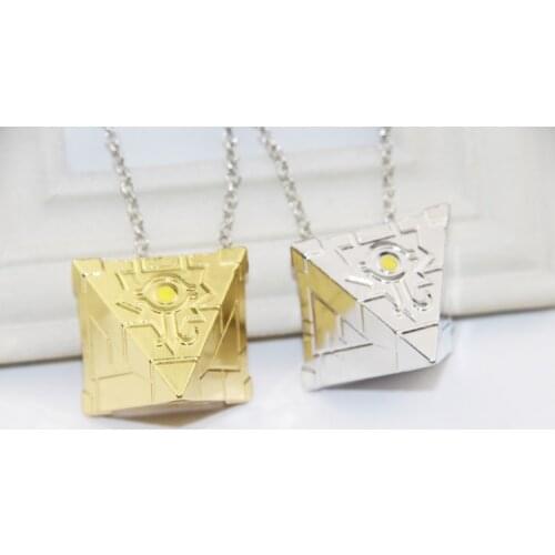 ZRM 20pcs/lot Wholesale Fashion Yu-gi-oh! Millennium Puzzle Chain Necklaces Pendants Golden and Bright Men & Women