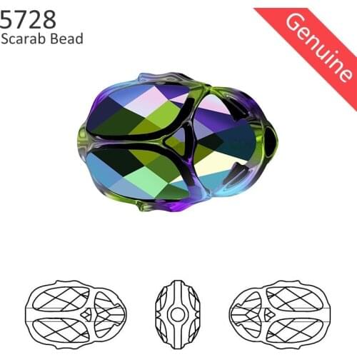 1 piece) 100% Original crystals from Swarovski 5728 Scarab Bead 12mm made in Austria loose rhinestones for DIY jewelry making