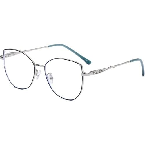 2021 Cat Eye Glasses Frames Women Metal Goggles Jewelry Decor Glsses Frame Female Eyeglasses Clear Lens Eye Glasses