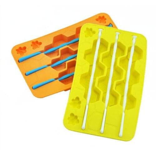 50pcs/lot Free Shipping Honeycomb Ice Mold Cooking Tools Cookie Cutter Ice Trays Ice Cream Ice Cube Popsicle Molds Forma