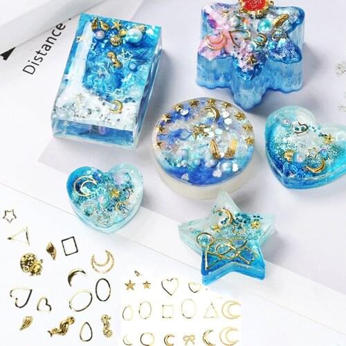 6 Consecutive Bags New Rose Gold Metal Patch Partition Bag Japanese Rivet For UV Resin Epoxy Mold Decoration