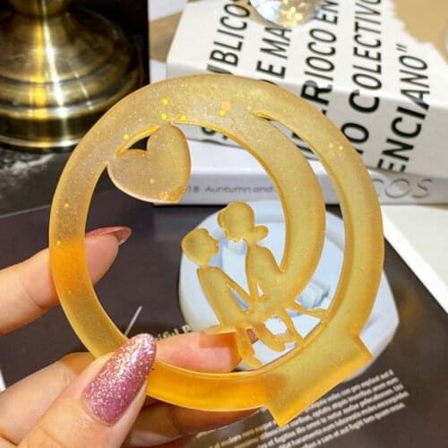 97QE Sugar Star Heart Soft Candy Pendant Mold Gummy Candy Hairpin Slilcone Resin Mold