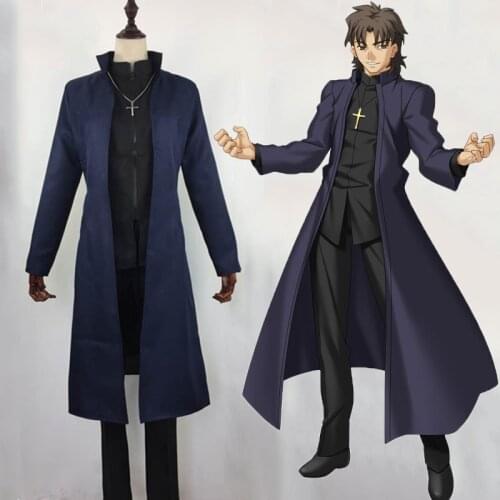 Anime Fate Stay Night Cosplay Costumes Kotomine Kirei Cosplay Costume Halloween Carnival Party Game FGO Cosplay Costume