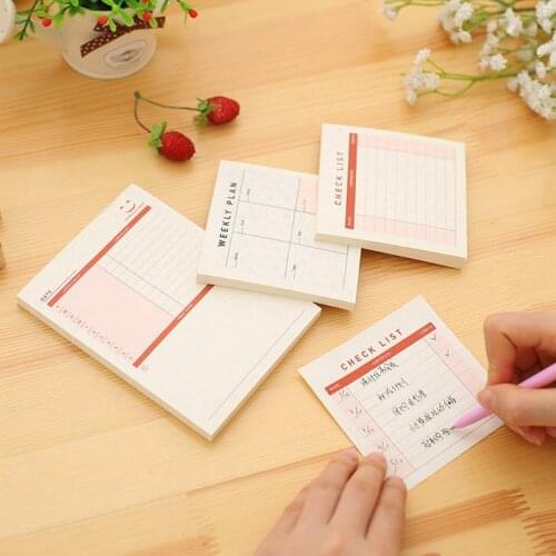 Planner Memo Pad sticky notes Check List Weekly Monthly Plan Note Paper Scheduler office stationery