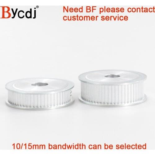 BYCDJ 60 Teeth HTD 3M Timing Pulley Bore 8/10/12/14/15/17/18/20mm for Width 10/15mm AF/BF Aluminium HTD3M Synchronous Belt 60T