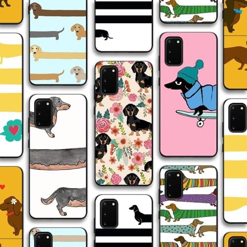 Dachshund Dog Case for Samsung Galaxy S21 A51 S20 A50 A71 A70 A12 A21S S10 S9 S8 A52 A72 S10e Note 20 10 Plus Ultra Lite TPU