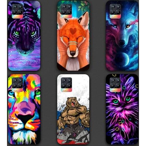 Case Silicon Case for Realme 8 4G RMX3085 Realme8 Pro RMX3081 4G 6.4 inch Skin Soft Cover Capinha Cat Cartoon for Realme 8 5G
