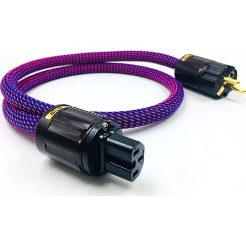 HIFI Free shipping US EU Power Line copper Hifi Audio Power Cable Power Cord with US/ EU Plug