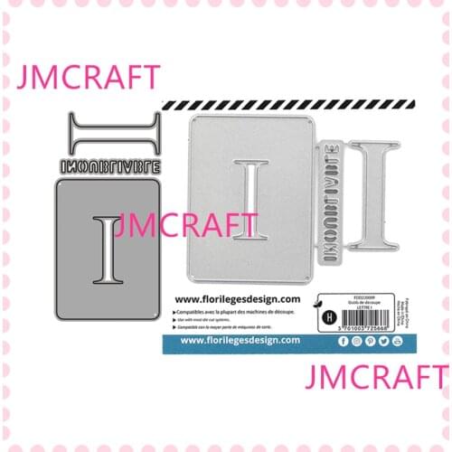JMCRAFT 2021 Cards With English Letter I #9 Metal Cutting Dies DIY Scrapbook Handmade Paper Craft Metal Steel Template Dies
