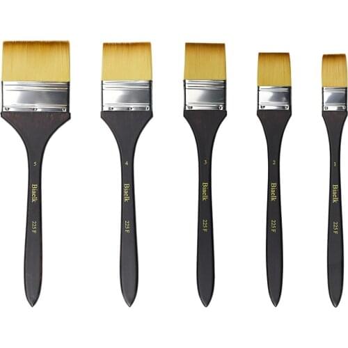 High Quality 1PC 225F Taklon Hair Wooden Handle Watercolor Artist Art Supplies Paint Brush For Drawing