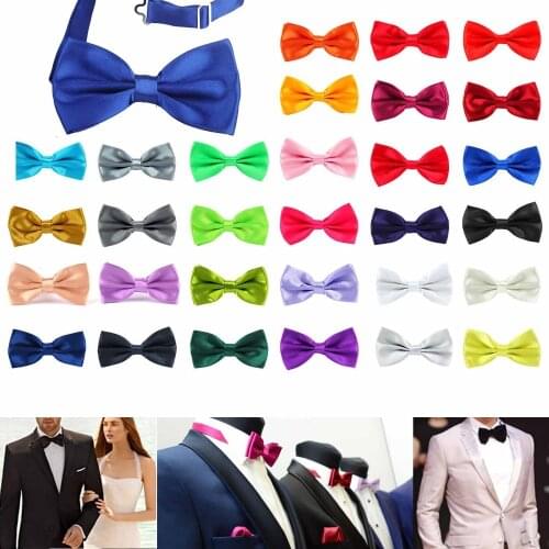Sale 1PC Gentleman Men Classic Satin Bowtie Necktie For Wedding Party Adjustable Bow tie knot