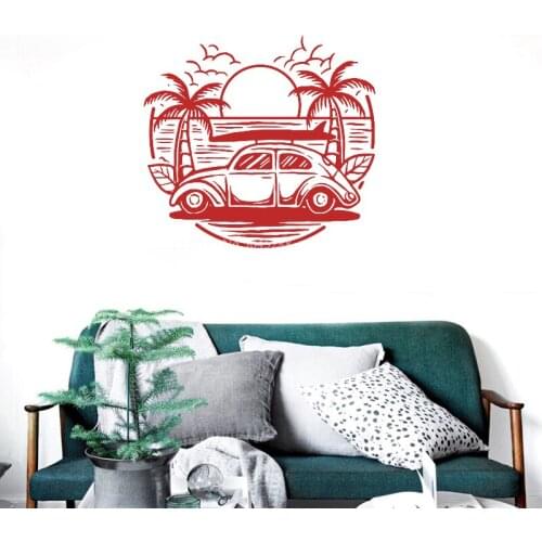Summer Wall Stickers for Living Room Surf Wallpapers Decal Decal Paper Custom Color Environmental Protection Affordable Z202