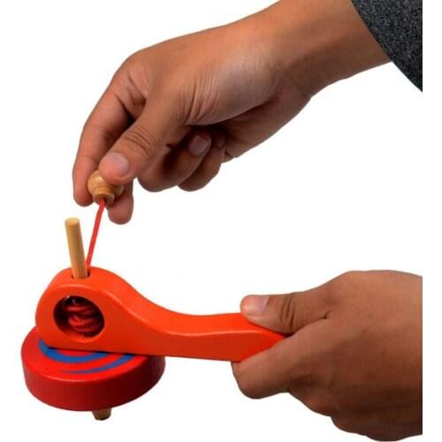 Puzzle nostalgic toy Children Wire Gyro Wooden Peg-top Spinning Top Gyro Puzzle Nostalgic Kids Toys Parental Toys Gifts 2020