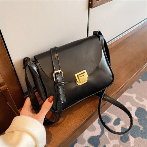 Simple PU Leather Crossbody Bags for Women 2021 High Quality Small Cross Body Brand Designer Shoulder Bag Luxury Handbags Sac