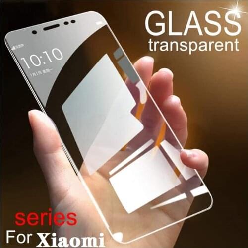 Transparent Tempered Glass for Pocophone F1 Screen Protector Toughed HD Phone Film for Xiaomi Mi 6 5S Plus 5 4 3 2 4i 4C 4S