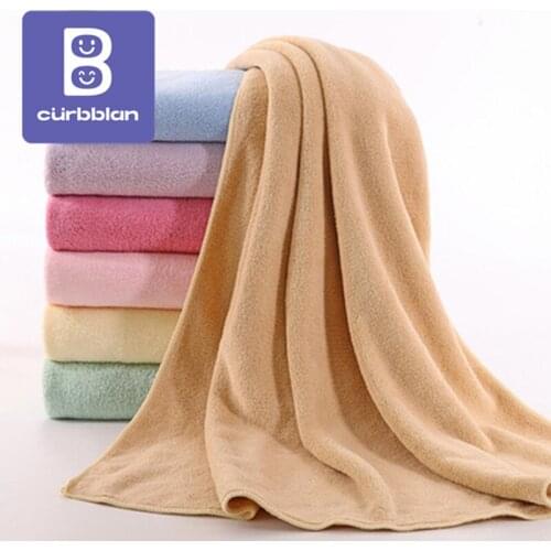 Curbblan Luxury Bath Towel Pure Color Highly Absorbent Bathroom Microfiber Large Towels For Home Comfortable 5 Colors 100x120cm