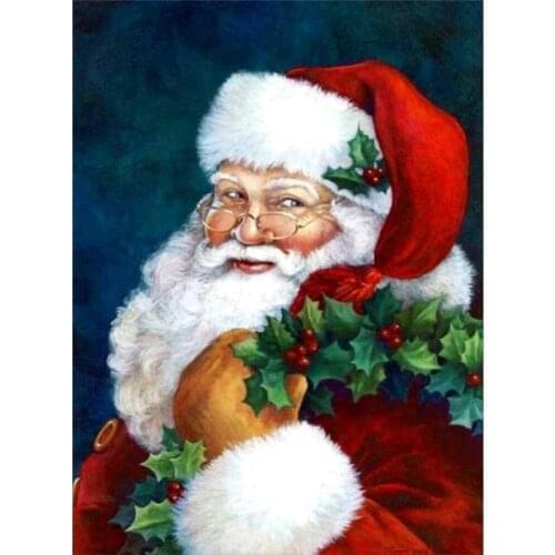 Christmas Santa Claus DIY 11CT Embroidery Cross Stitch Kits Craft Needlework Set Cotton Thread Printed Canvas Home Wholesale
