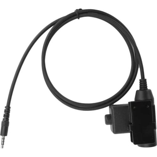 U94 PTT Cable Plug Military Adapter 3.5mm Jack Fit for iPhone/ Samsung /HTC Cellphone