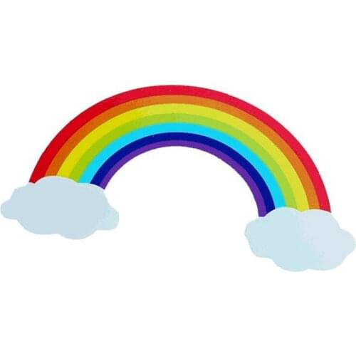 FISHWAVES Colorful Rainbow Felt Cutting Decoration Non-Woven Cloth Felts For Kids Diy Kindergarten Decoration Cute Stickers