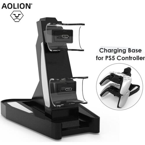 For PS5 Charger Dual USB Fast Charging Dock Station Stand Handle Bracket Stand Base for Playstation 5 PS5 Gamepad Accessories